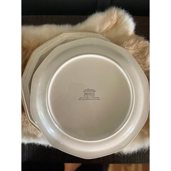 Two Firenze 902 Mikasa Dinner Plate Avante Ivory pink yellow flowers retro 80s - Picture 8 of 9